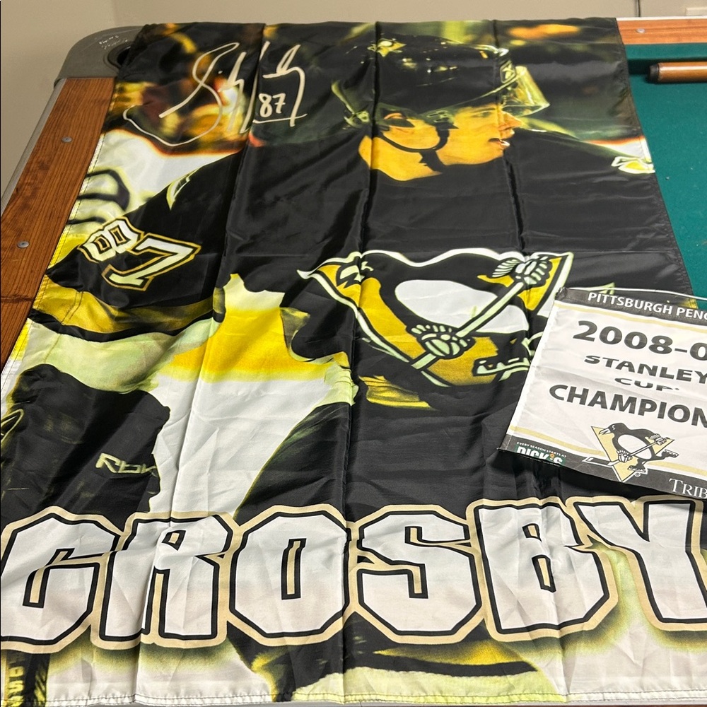 Penguins Crosby Hockey Flag